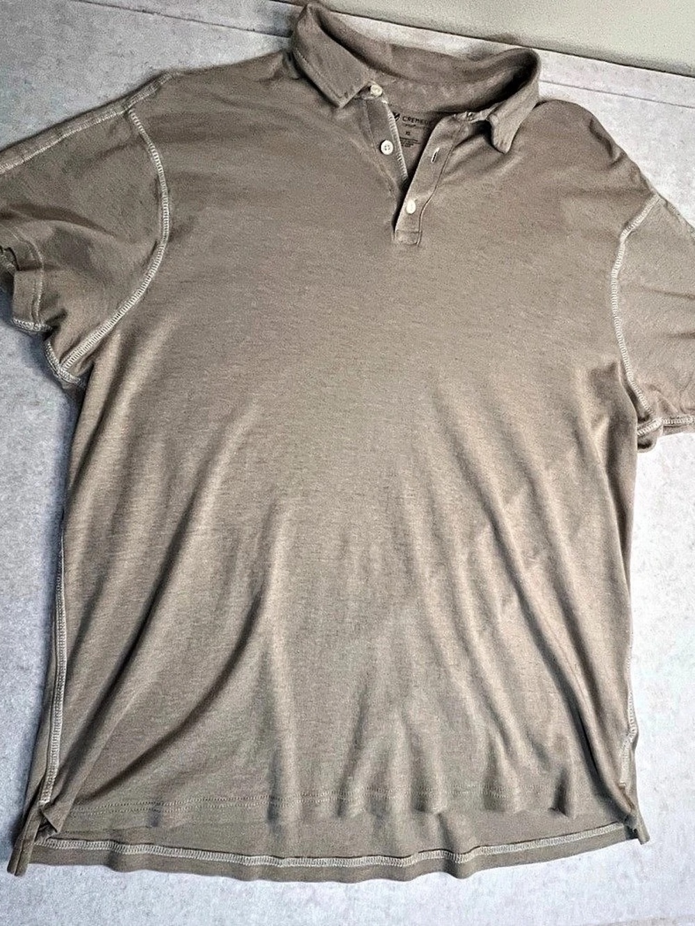 Cremieux Men's XL Tan Beige 100% Supima Cotton Short Sleeve Polo Shirt